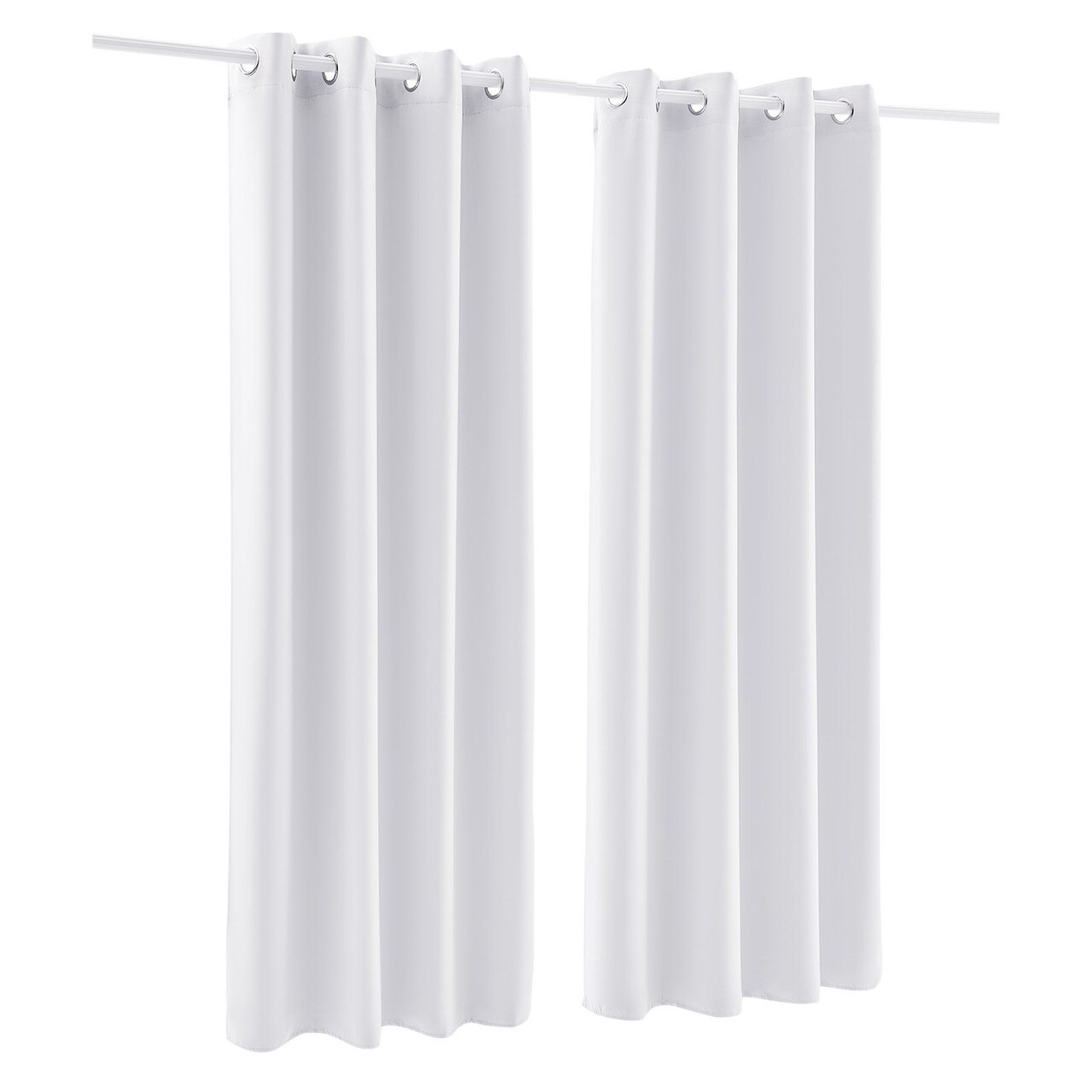 Blackout Curtain Panels White 52x84 Thermal Insulated Room Darkening Drapes